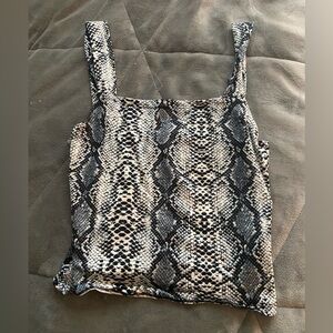 Snakeskin design crop top
